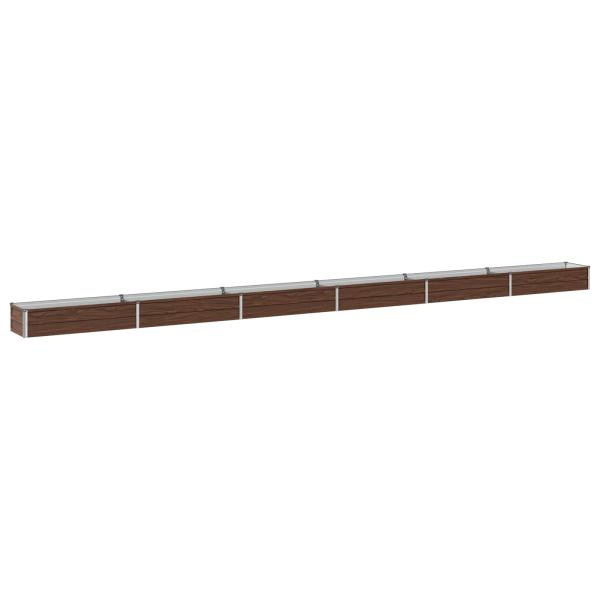 Hochbeet im Garten Schwarznuss 600 x 40 x 24 cm Stahl