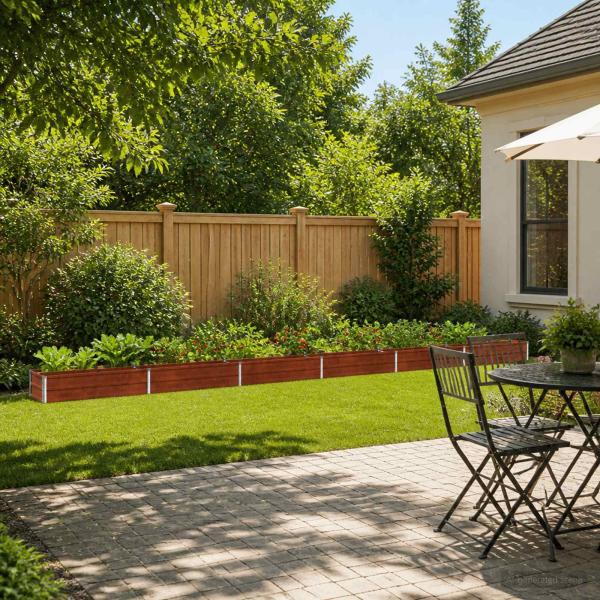 ARDEBO.de - Hochbeet im Garten Wetterfeststahl 600 x 40 x 24 cm Stahl