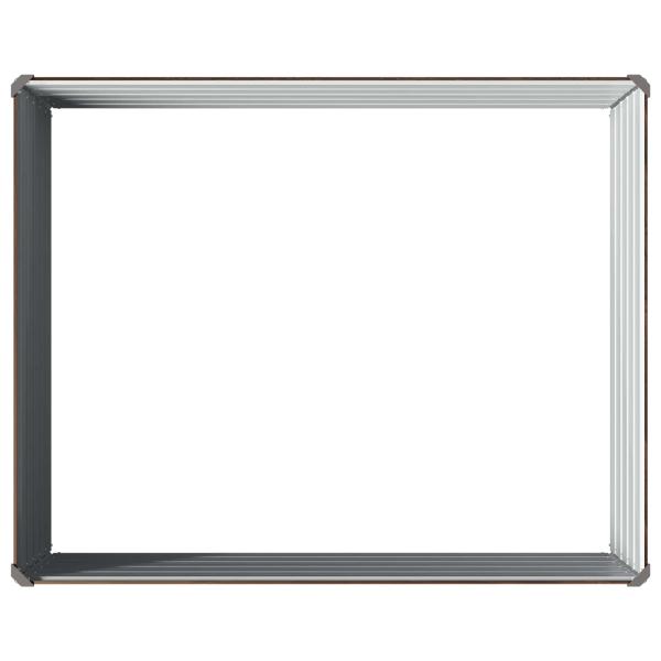 Hochbeet im Garten Schwarz 100 x 80 x 55 cm kaltgewalzter Stahl
