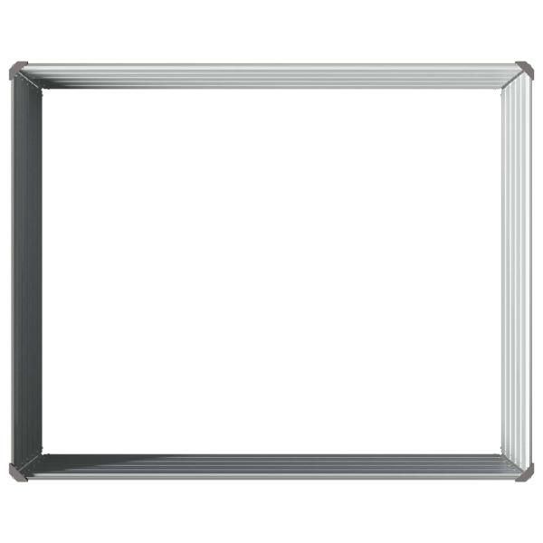 Hochbeet im Garten Grau 100 x 80 x 55 cm Stahl