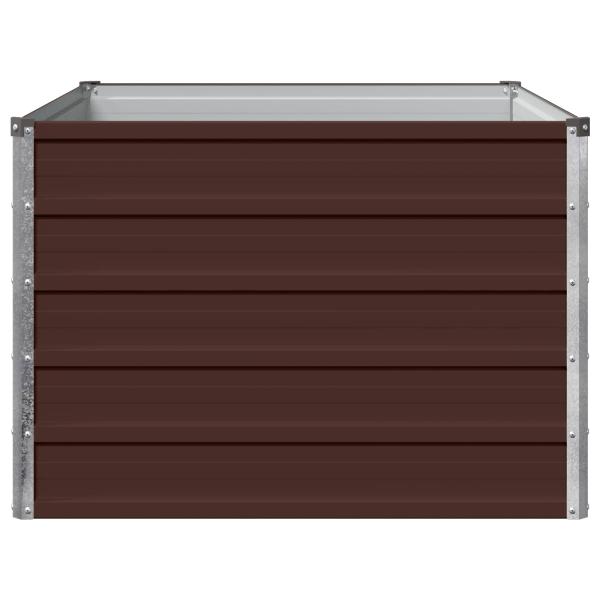 Hochbeet im Garten Braun 100 x 80 x 55 cm Stahl