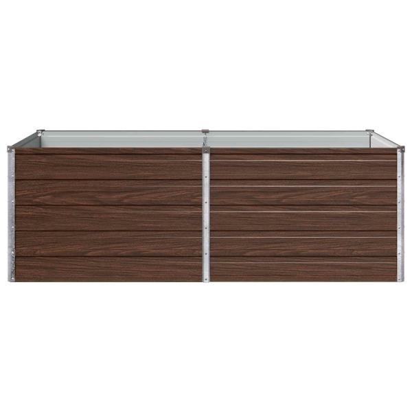 Hochbeet im Garten Schwarznuss 163 x 80 x 55 cm Stahl