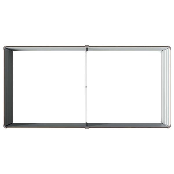 Hochbeet im Garten Schwarznuss 163 x 80 x 55 cm Stahl