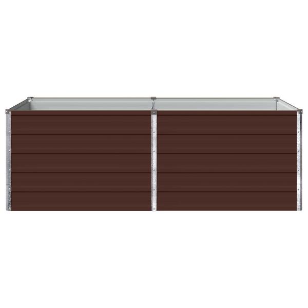 Hochbeet im Garten Braun 163 x 80 x 55 cm Verzinkter Stahl