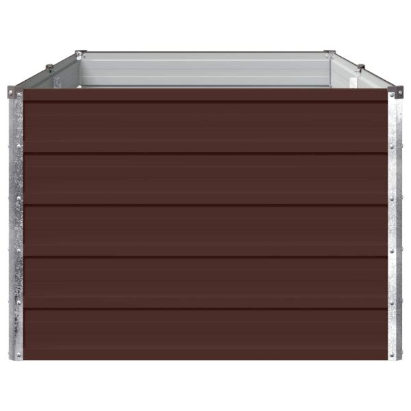 Hochbeet im Garten Braun 163 x 80 x 55 cm Verzinkter Stahl