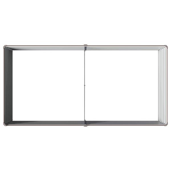Hochbeet im Garten Braun 163 x 80 x 55 cm Verzinkter Stahl