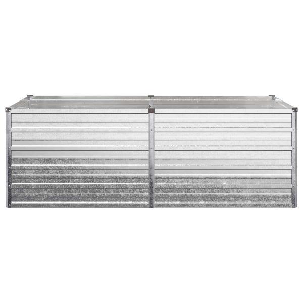 Hochbeet im Garten Verzinktes Silber 163 x 80 x 55 cm Stahl
