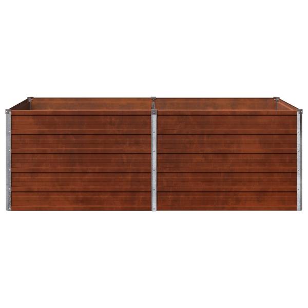 Hochbeet im Garten Rostig 160 x 80 x 55 cm Pappe
