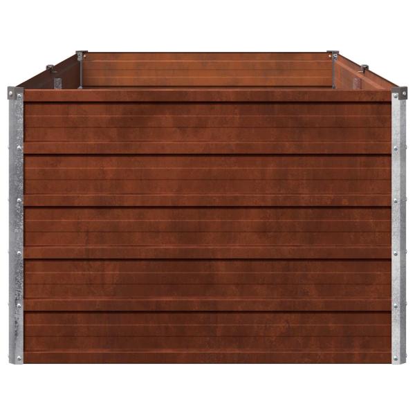 Hochbeet im Garten Rostig 160 x 80 x 55 cm Pappe