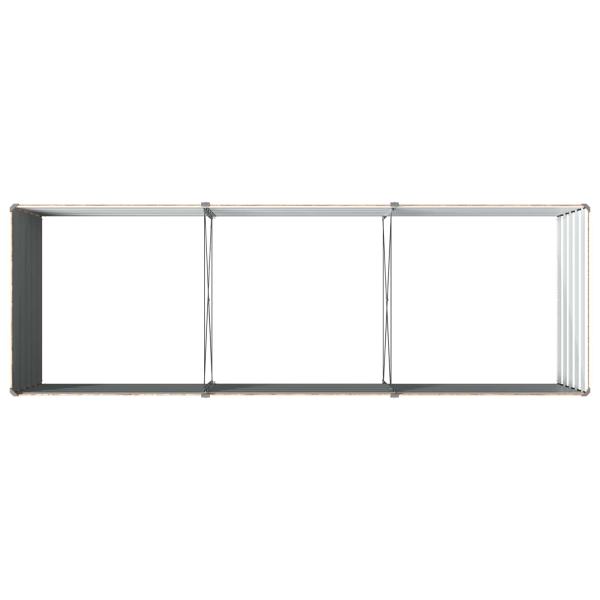 Hochbeet im Garten Holz Braun 242 x 80 x 55 cm Stahl