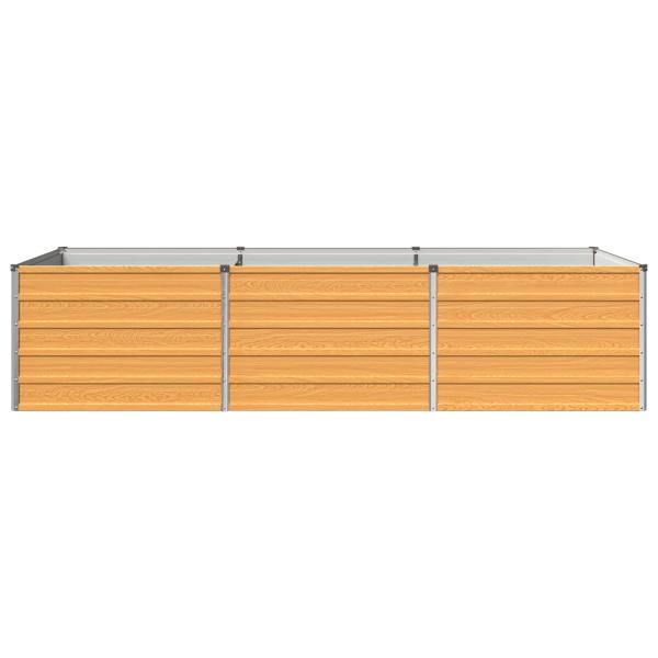 Hochbeet im Garten Holz Natur 242 x 80 x 55 cm Stahl