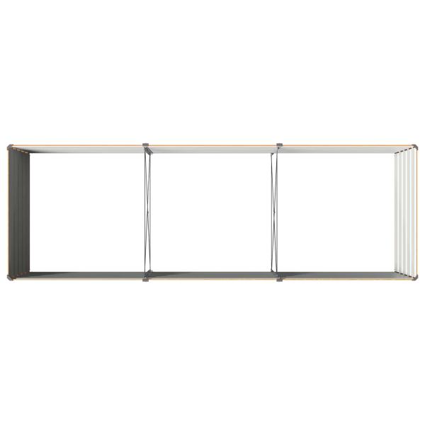 Hochbeet im Garten Holz Natur 242 x 80 x 55 cm Stahl