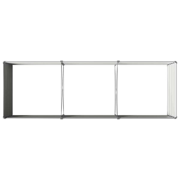 Hochbeet im Garten Anthrazit 242 x 80 x 55 cm Stahl