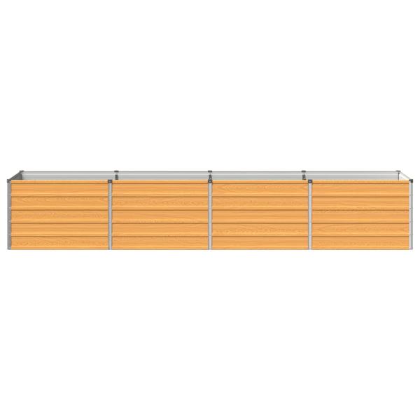 Hochbeet im Garten Holz Natur 321 x 80 x 55 cm Stahl