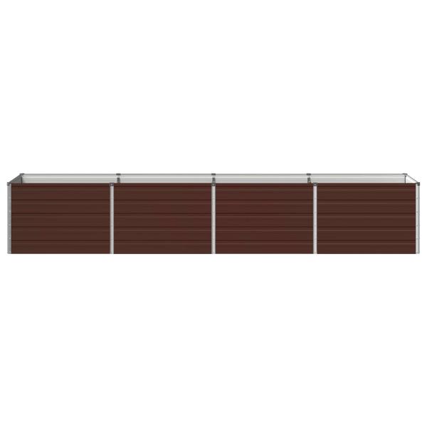 Hochbeet im Garten Braun 321 x 80 x 55 cm Stahl