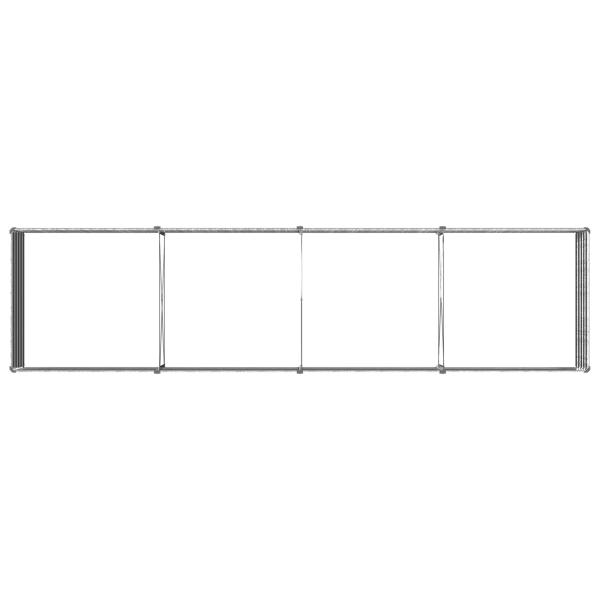 Hochbeet im Garten Verzinktes Silber 321 x 80 x 55 cm Stahl