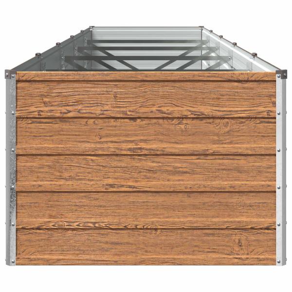 Hochbeet im Garten Holz Braun 400 x 80 x 55 cm Stahl