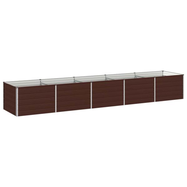 Hochbeet im Garten Braun 400 x 80 x 55 cm Stahl