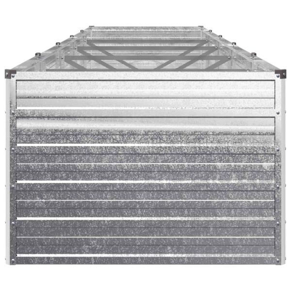 Hochbeet im Garten Silber 400 x 80 x 55 cm verzinkt