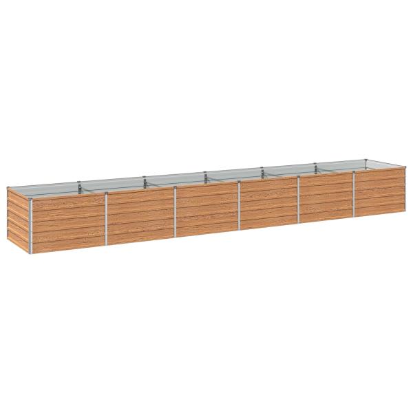 Hochbeet im Garten Holz Braun 480 x 80 x 55 cm Stahl