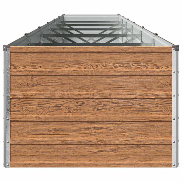 Hochbeet im Garten Holz Braun 480 x 80 x 55 cm Stahl