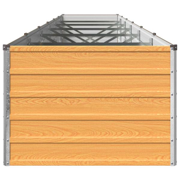 Hochbeet im Garten Holz Natur 480 x 80 x 55 cm Stahl