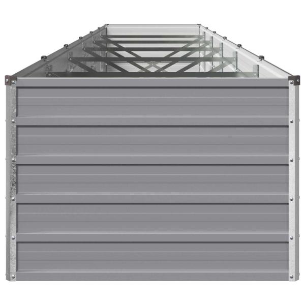 Hochbeet im Garten Grau 480 x 80 x 55 cm Stahl