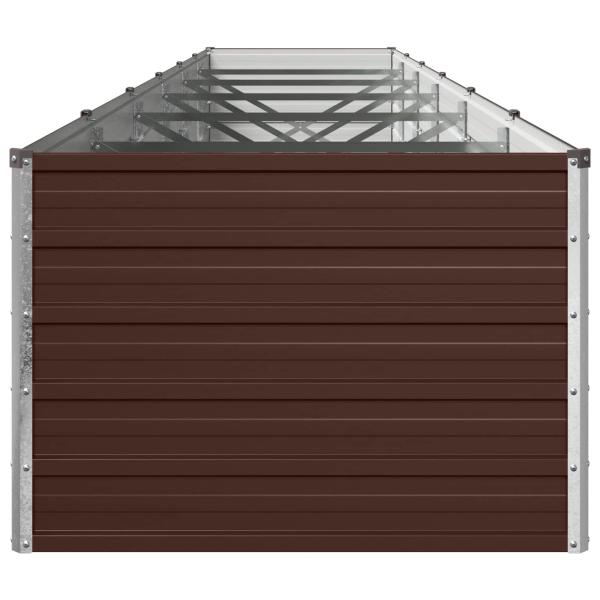 Hochbeet im Garten Braun 480 x 80 x 55 cm Stahl