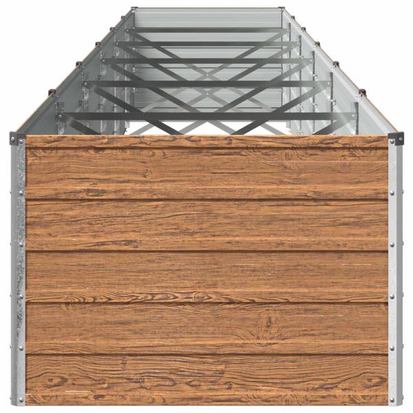 Hochbeet im Garten Holz Braun 600 x 80 x 55 cm Stahl