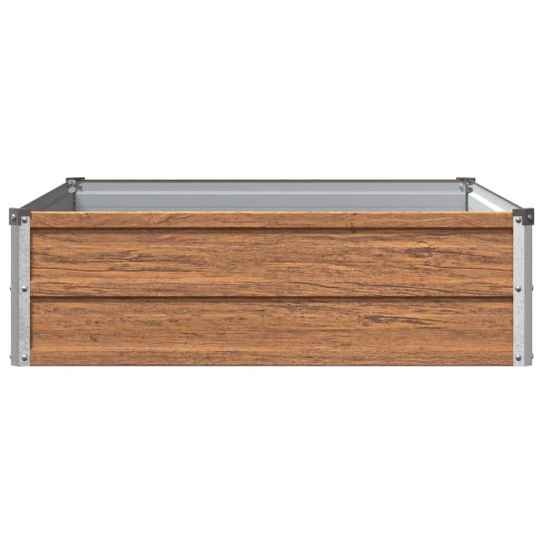 Hochbeet im Garten Holz Braun 100 x 80 x 24 cm Stahl