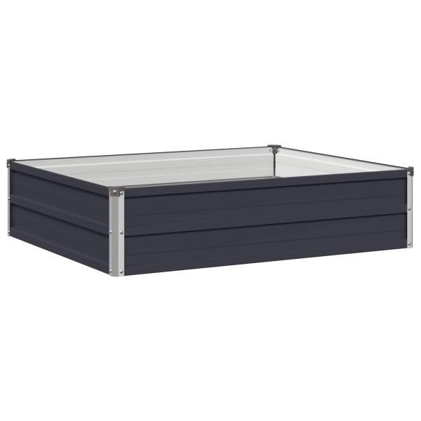 Hochbeet im Garten Anthrazit 100 x 80 x 24 cm Stahl