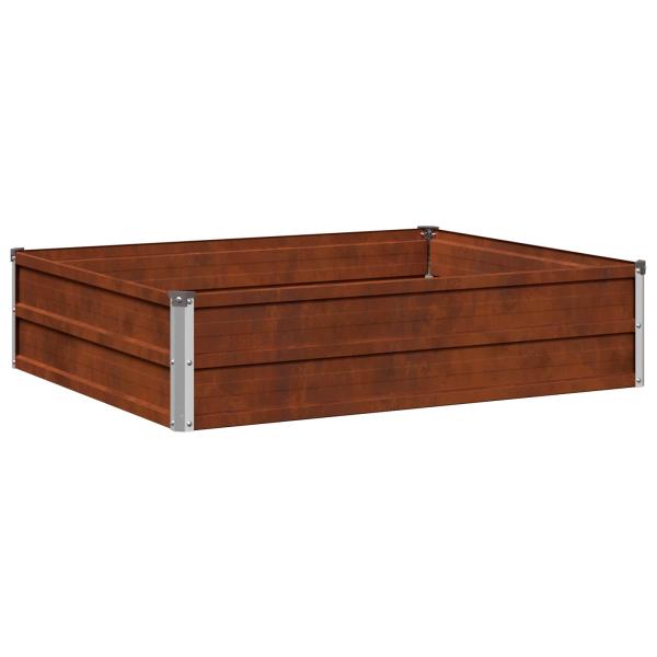 Hochbeet im Garten Wetterfeststahl 100 x 80 x 24 cm Stahl