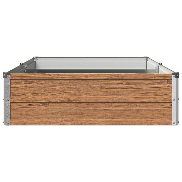 Hochbeet im Garten Holz Braun 160 x 80 x 24 cm Stahl
