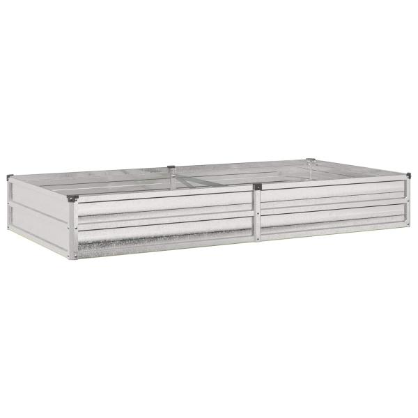 Hochbeet im Garten Silber 160 x 80 x 24 cm verzinkt