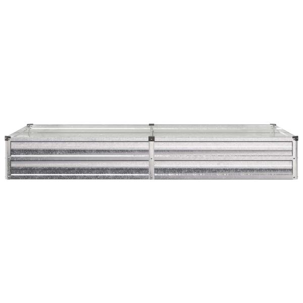 Hochbeet im Garten Silber 160 x 80 x 24 cm verzinkt
