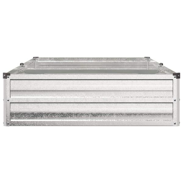 Hochbeet im Garten Silber 160 x 80 x 24 cm verzinkt