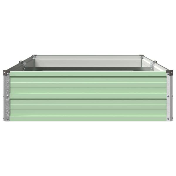 Hochbeet im Garten Pastellgrün 160 x 80 x 24 cm Stahl