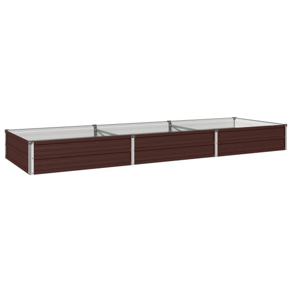 Hochbeet im Garten Braun 240 x 80 x 24 cm kaltgewalzter Stahl