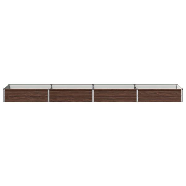 Hochbeet im Garten Schwarznuss 320 x 80 x 24 cm Stahl
