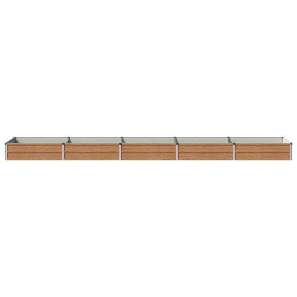 Hochbeet im Garten Holz Braun 400 x 80 x 24 cm