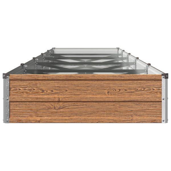 Hochbeet im Garten Holz Braun 400 x 80 x 24 cm