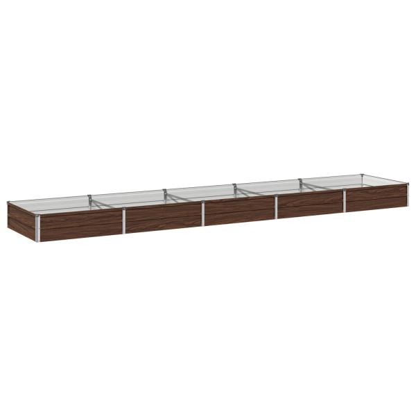 Hochbeet im Garten Schwarznuss 400 x 80 x 24 cm Stahl
