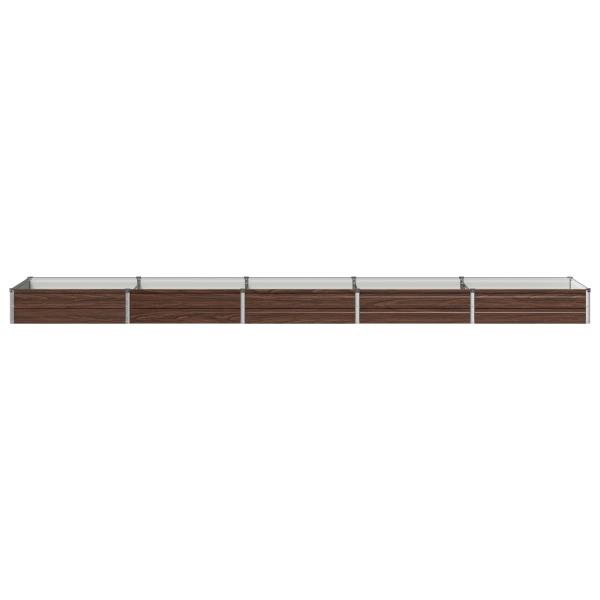 Hochbeet im Garten Schwarznuss 400 x 80 x 24 cm Stahl