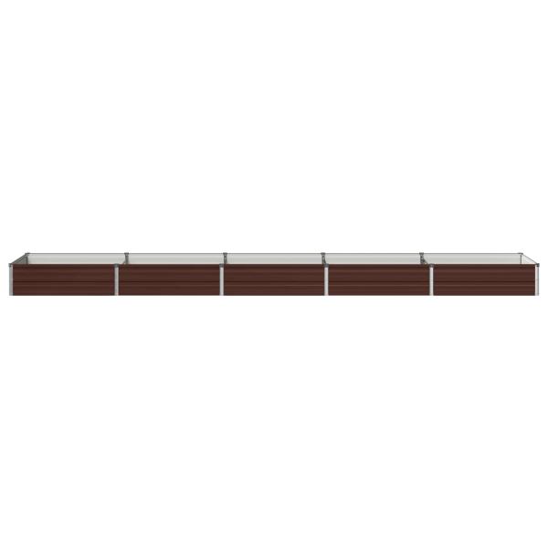 Hochbeet im Garten Braun 400 x 80 x 24 cm Stahl