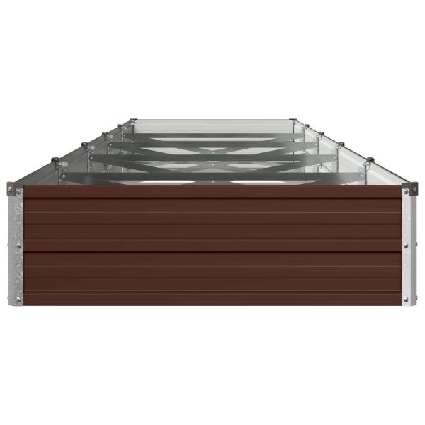 Hochbeet im Garten Braun 400 x 80 x 24 cm Stahl