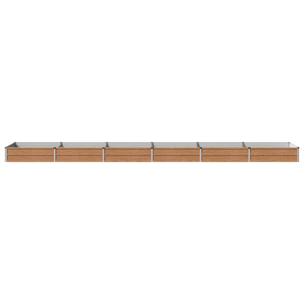 Hochbeet im Garten Holz Braun 480 x 80 x 24 cm Stahl