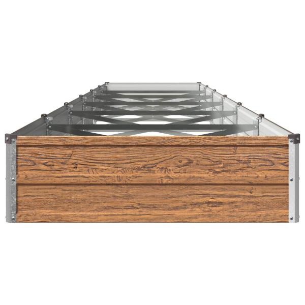 Hochbeet im Garten Holz Braun 480 x 80 x 24 cm Stahl