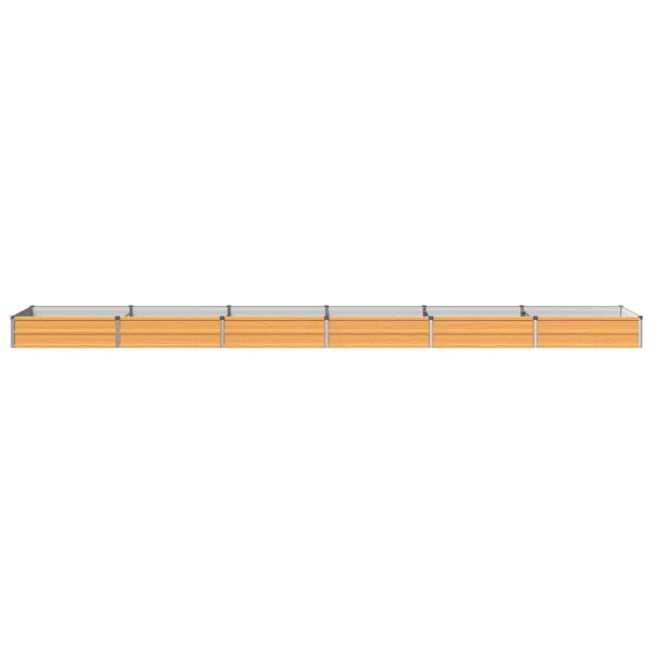 Hochbeet im Garten Holz Natur 480 x 80 x 24 cm Stahl