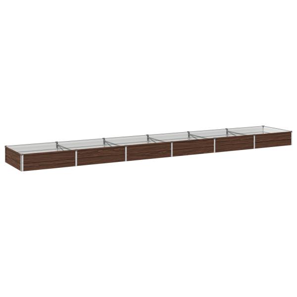 Hochbeet im Garten Schwarznuss 480 x 80 x 24 cm Stahl