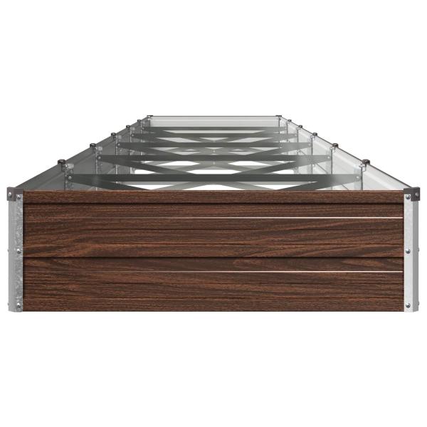 Hochbeet im Garten Schwarznuss 480 x 80 x 24 cm Stahl